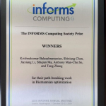 Photo 1: The Prize plaque