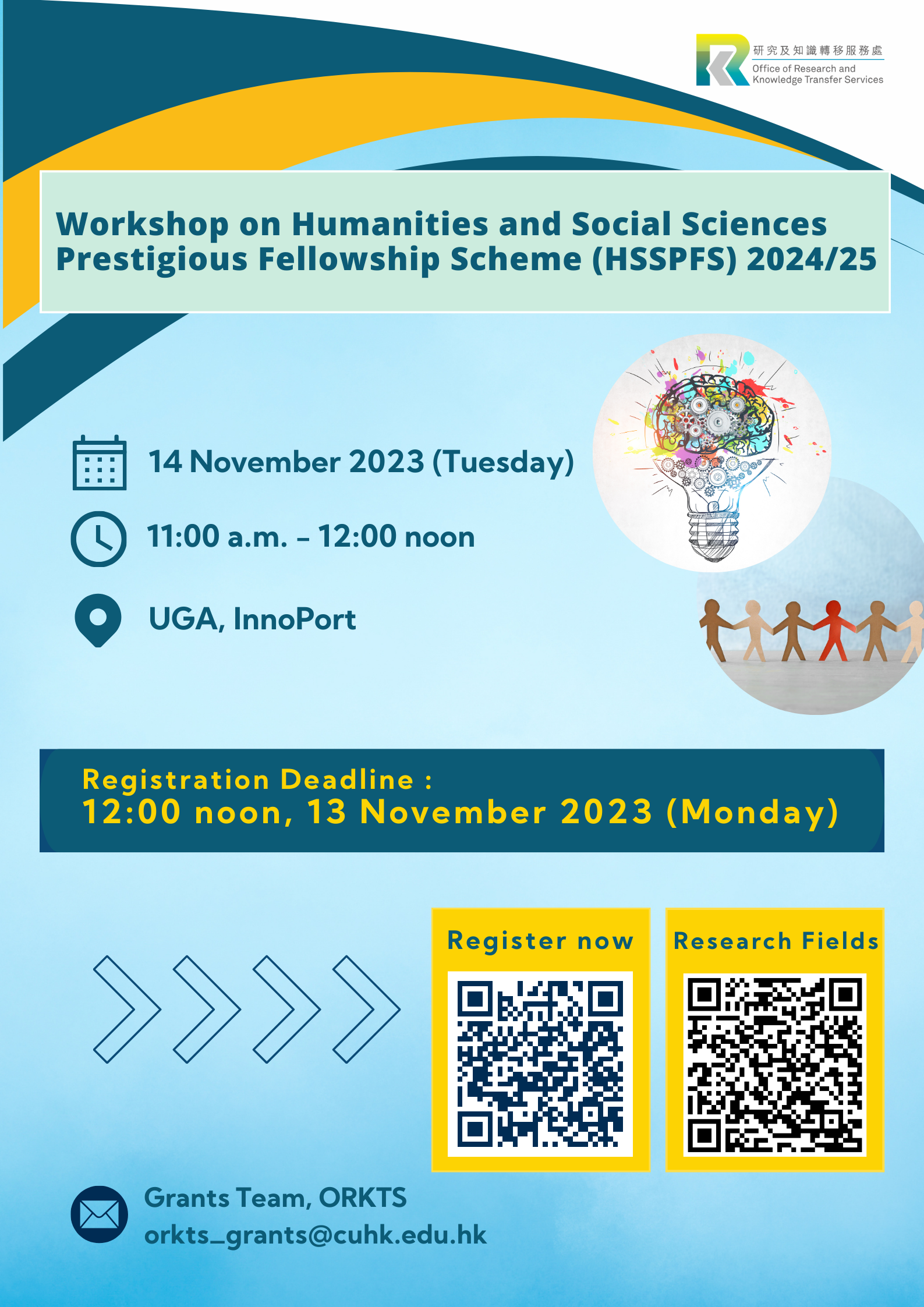 Workshop on Humanities and Social Sciences Prestigious Fellowship Scheme (HSSPFS) 2024/25